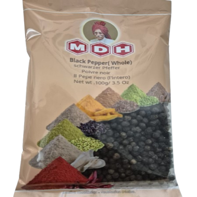 MDH Black Pepper Whole 100g (Svartpeppar)