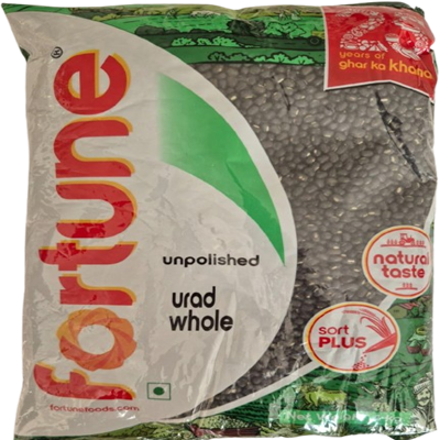 Fortune Urid Whole 1kg (Urad) Black