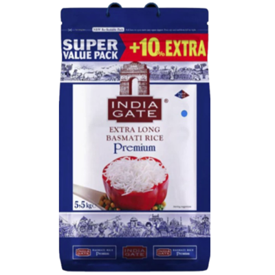 2x India Gate Premium Basmati Rice 5.5 KG Diwali-Offer